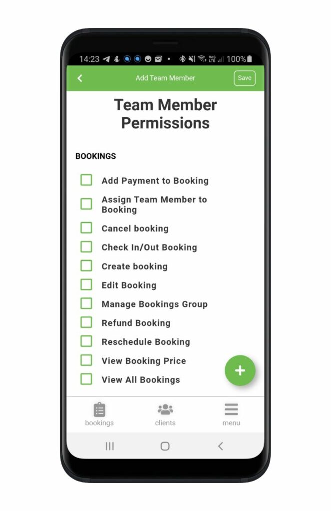 My Pet Walker Team Member Permissions